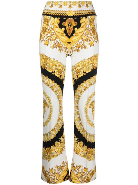 versace print trousers|versace pants for women.